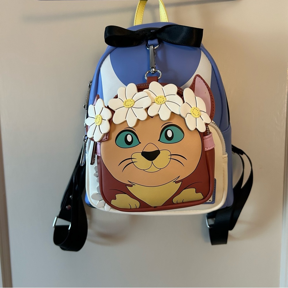 Loungefly Disney Alice in Wonderland Mini Backpack with Detachable Wristlet, New